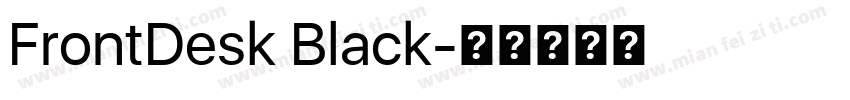 FrontDesk Black字体转换
